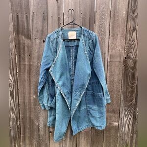 Hei Hei Denim Open Front Jacket - Anthropologie